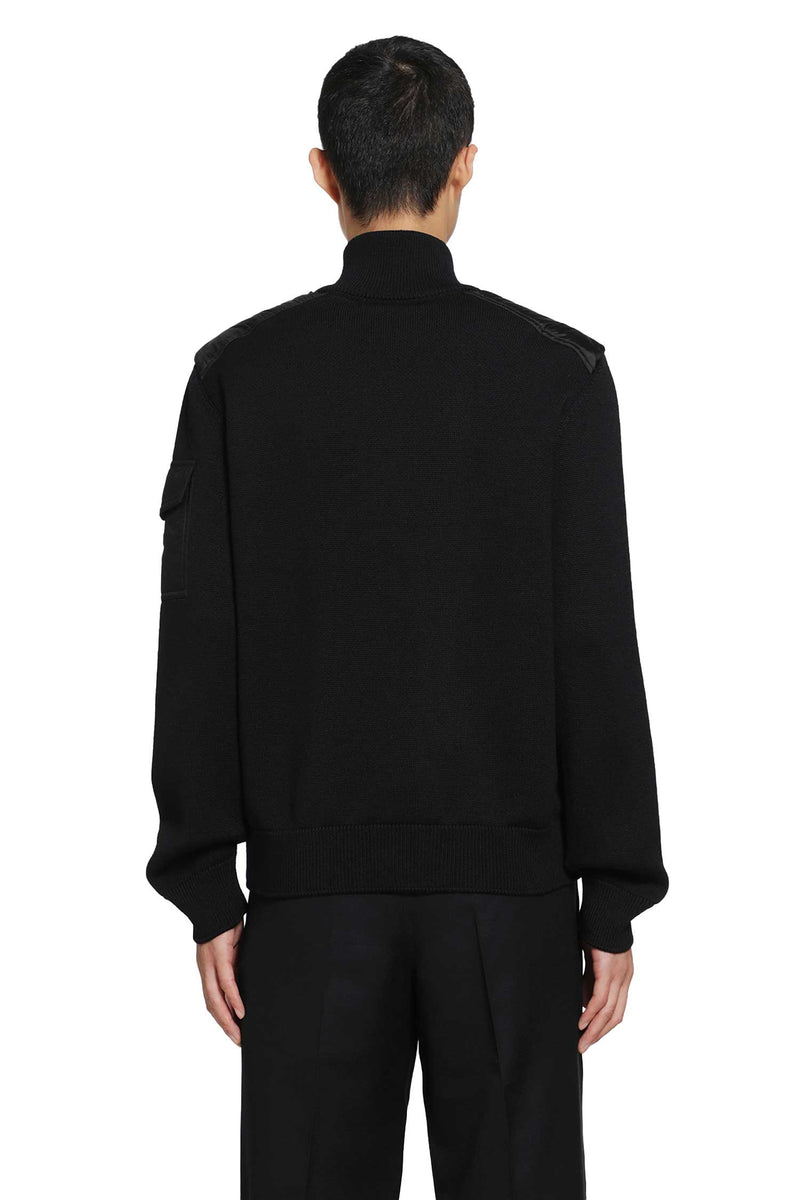 MONCLER Padded Wool Zip-Up Cardigan man