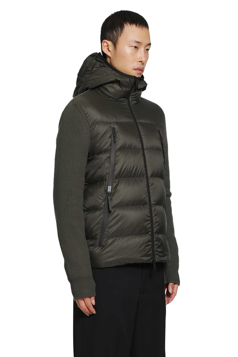 MONCLER Padded Wool Zip-Up Cardigan man