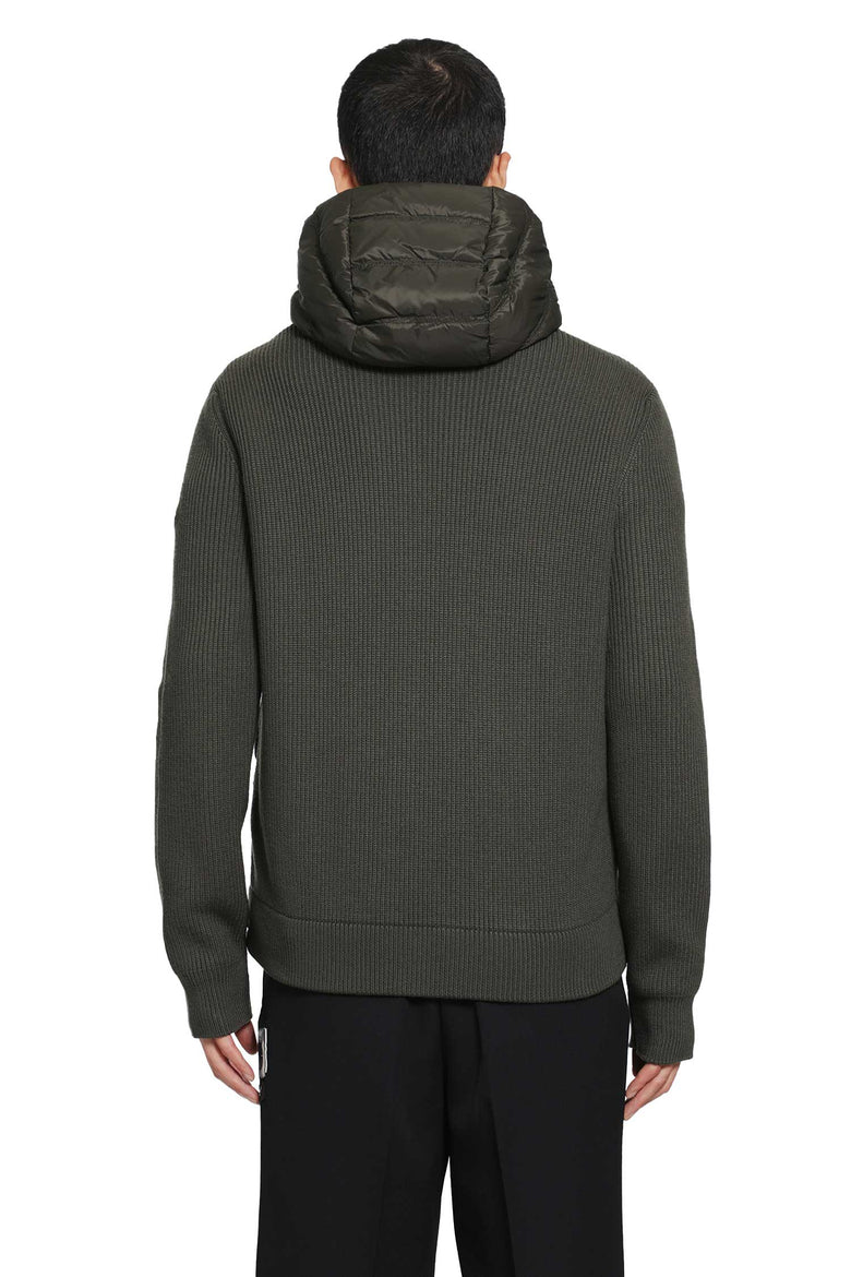 MONCLER Padded Wool Zip-Up Cardigan man
