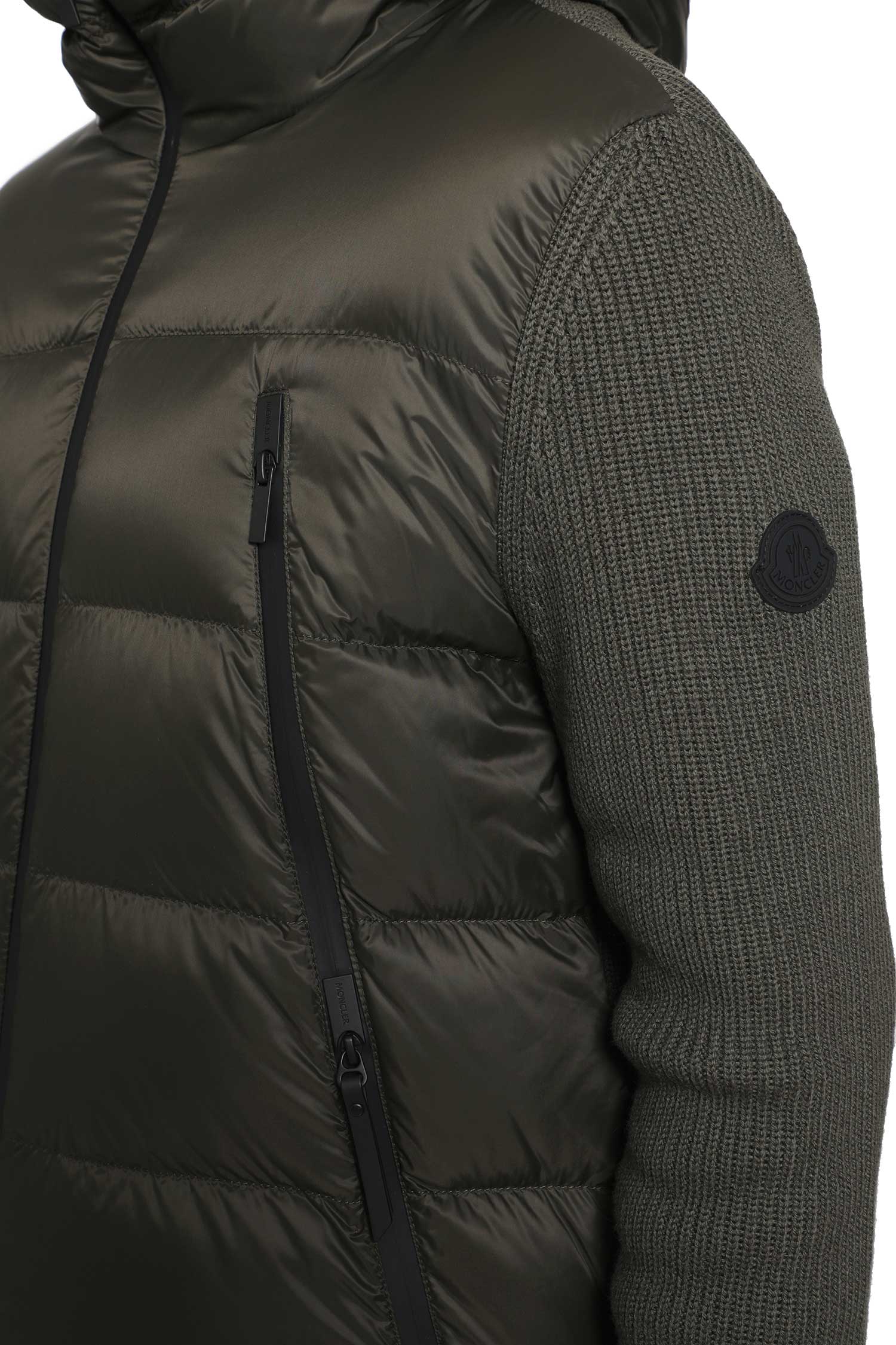 MONCLER Padded Wool Zip-Up Cardigan man