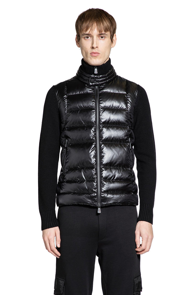 Padded Wool Zip-Up Cardigan