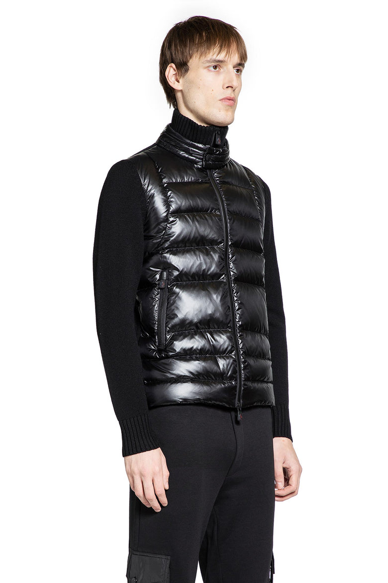 Padded Wool Zip-Up Cardigan