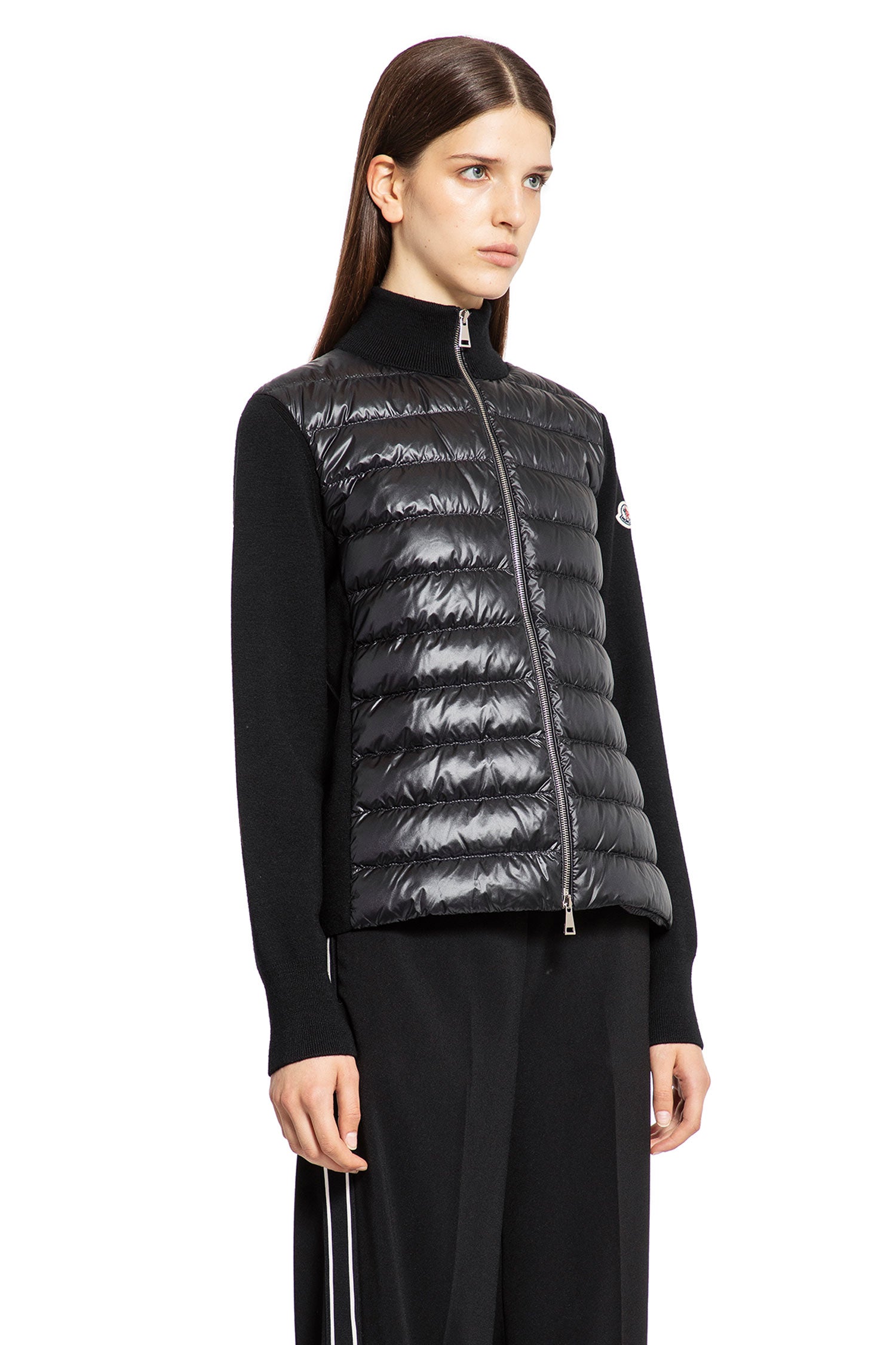 MONCLER WOMAN BLACK JACKETS