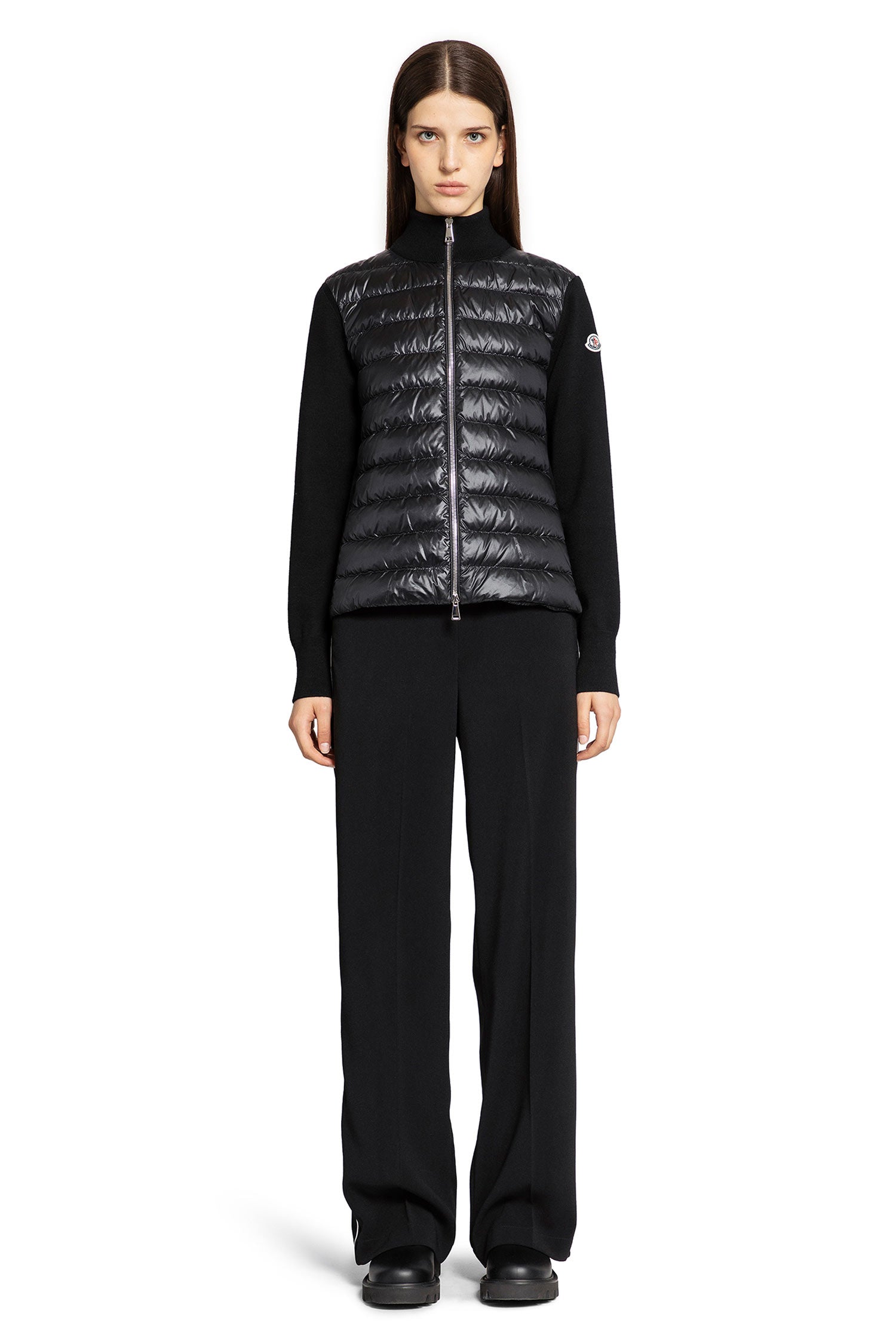 MONCLER WOMAN BLACK JACKETS