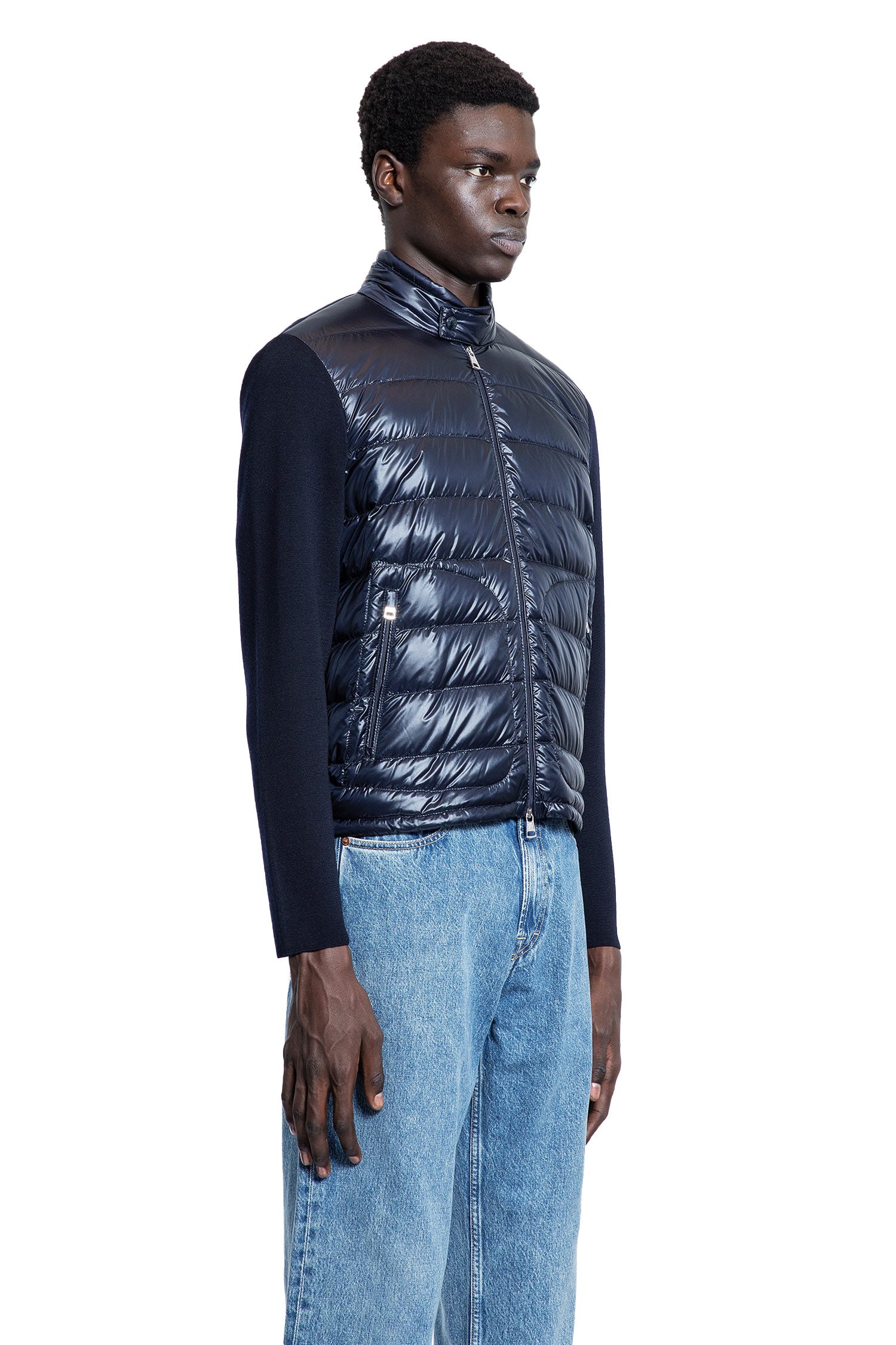 MONCLER MAN BLUE KNITWEAR