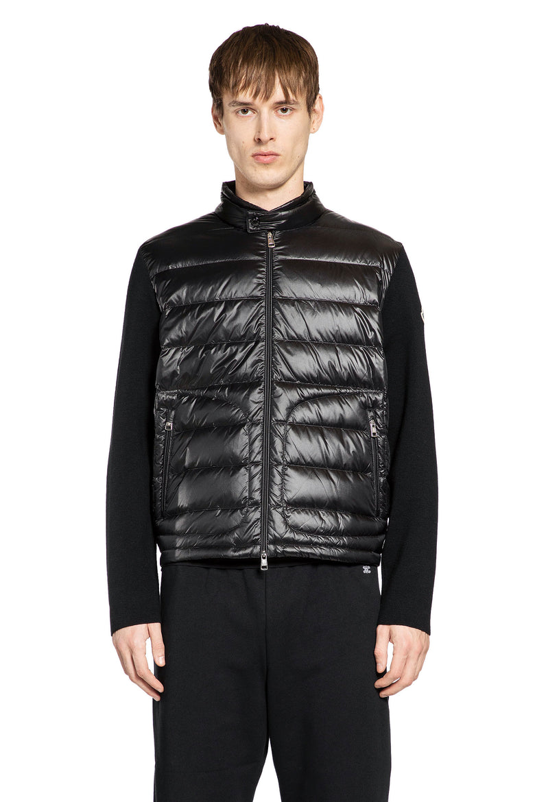 Padded Wool Zip-Up Cardigan