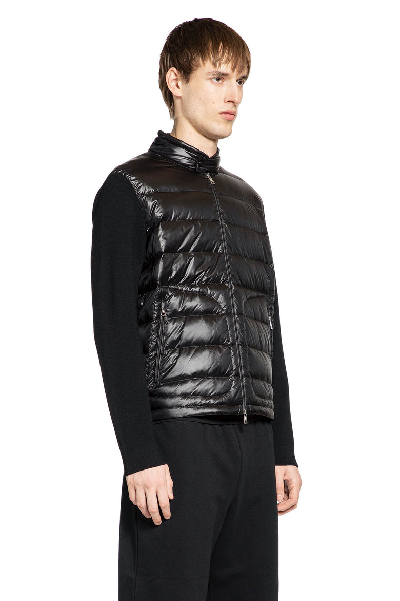 Padded Wool Zip-Up Cardigan