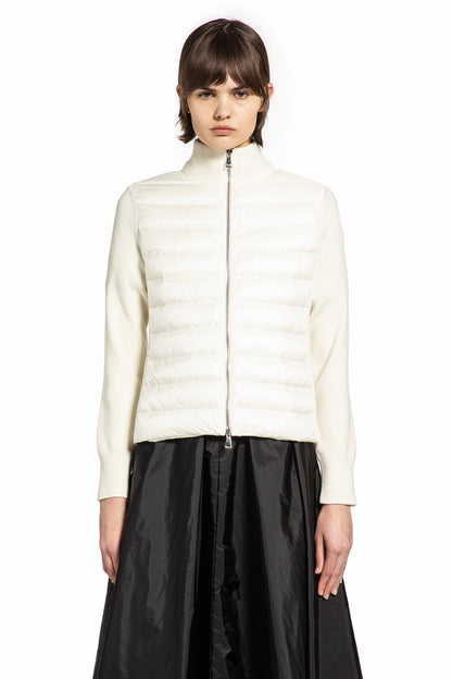 Padded Wool Zip-Up Cardigan