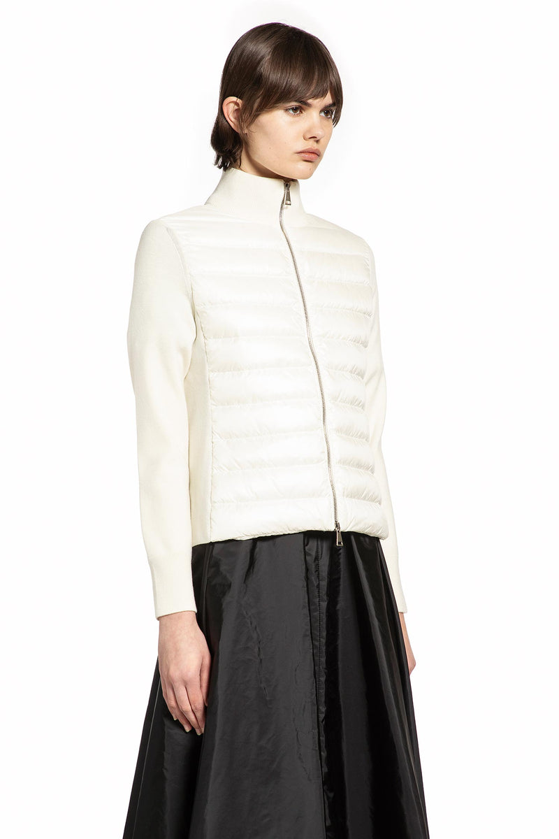 Padded Wool Zip-Up Cardigan