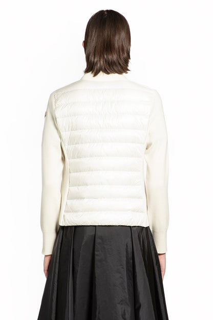 Padded Wool Zip-Up Cardigan