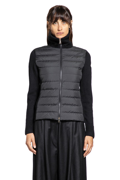 Padded Wool Zip-Up Cardigan