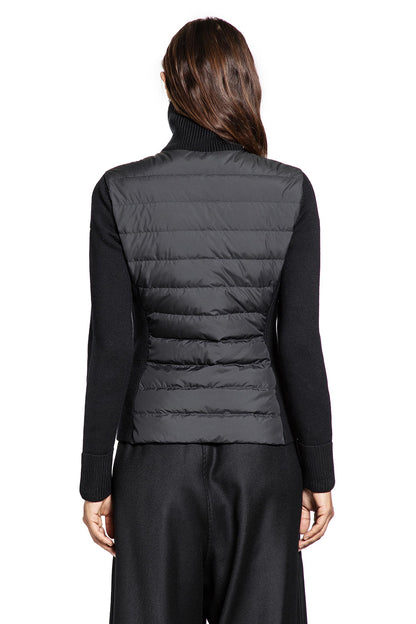 Padded Wool Zip-Up Cardigan