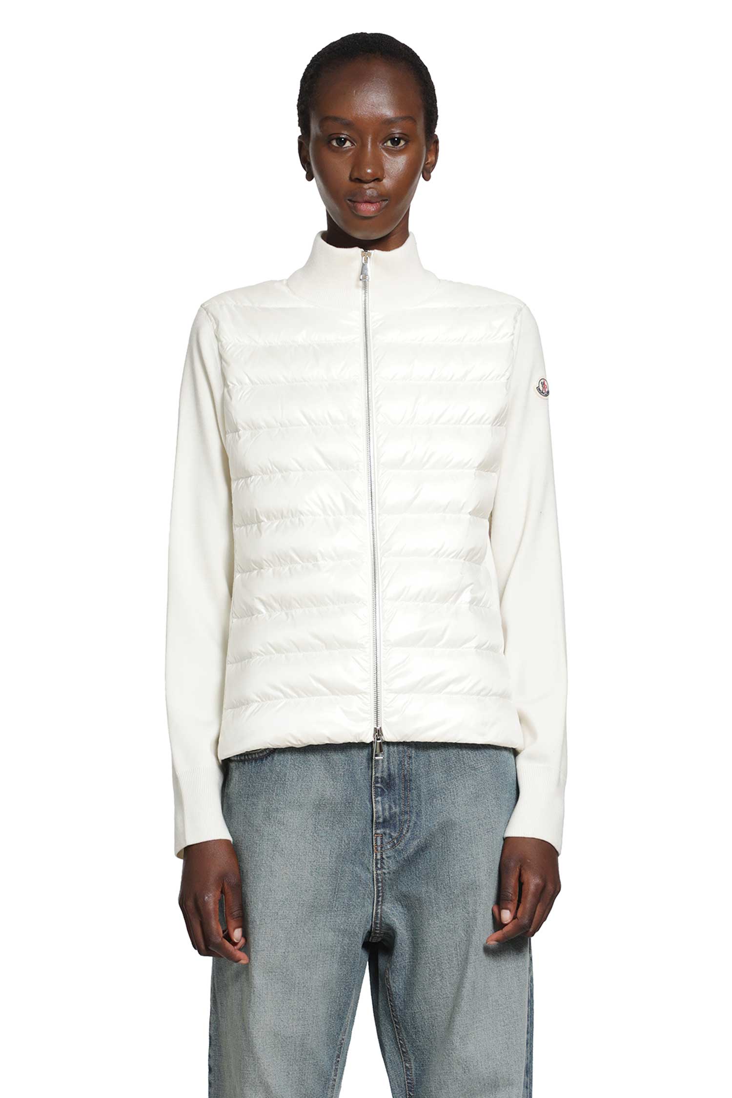 MONCLER Padded Wool Zip-Up Cardigan woman