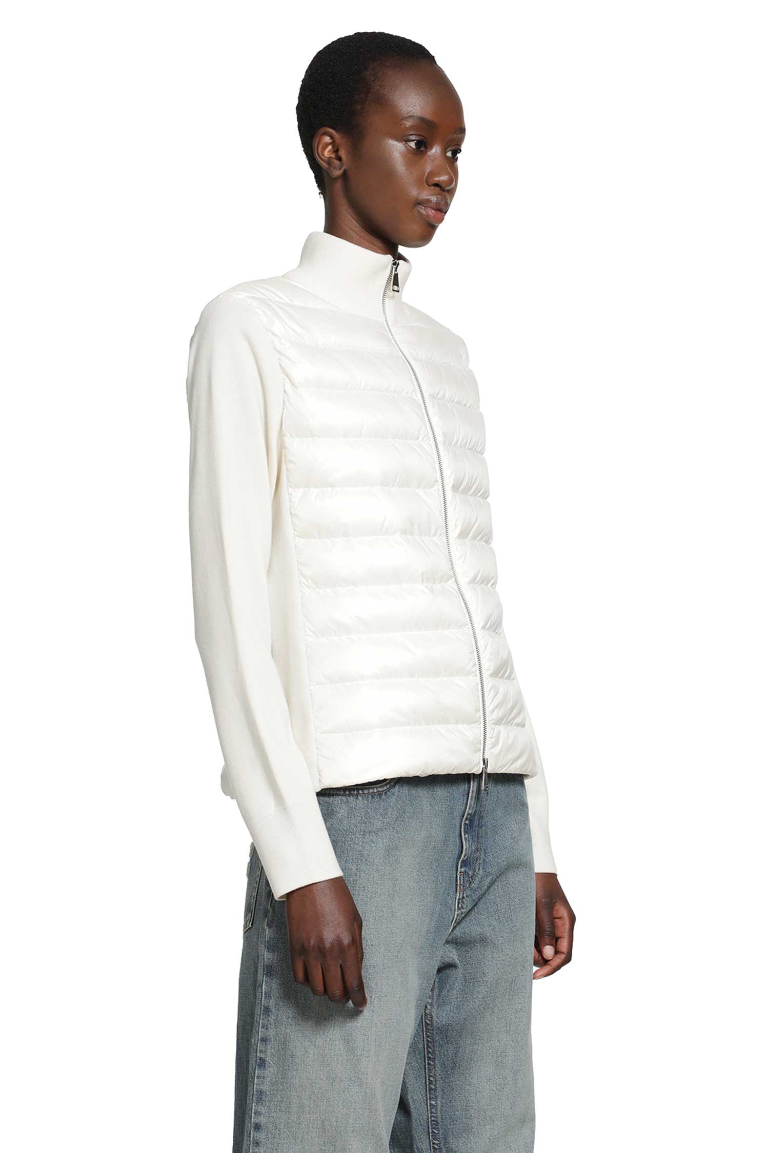 MONCLER Padded Wool Zip-Up Cardigan woman