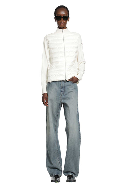 Padded Wool Zip-Up Cardigan