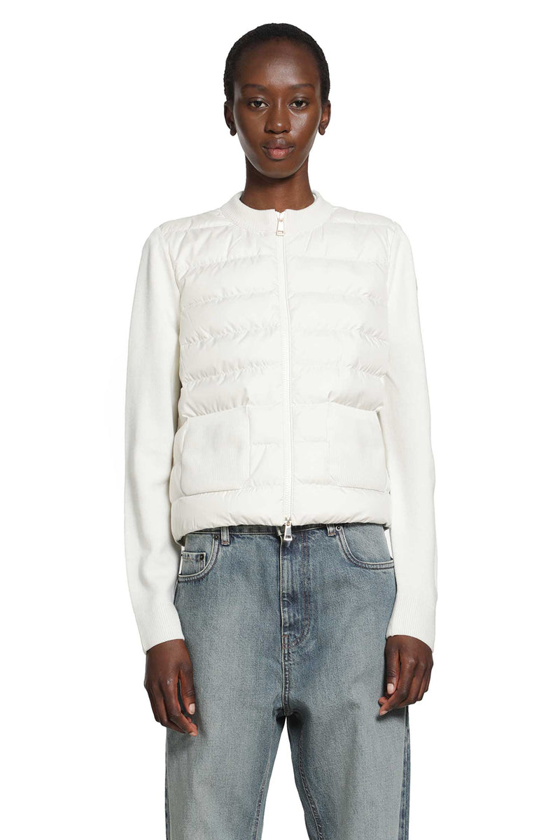 MONCLER Wool Padded Zip-Up Cardigan woman