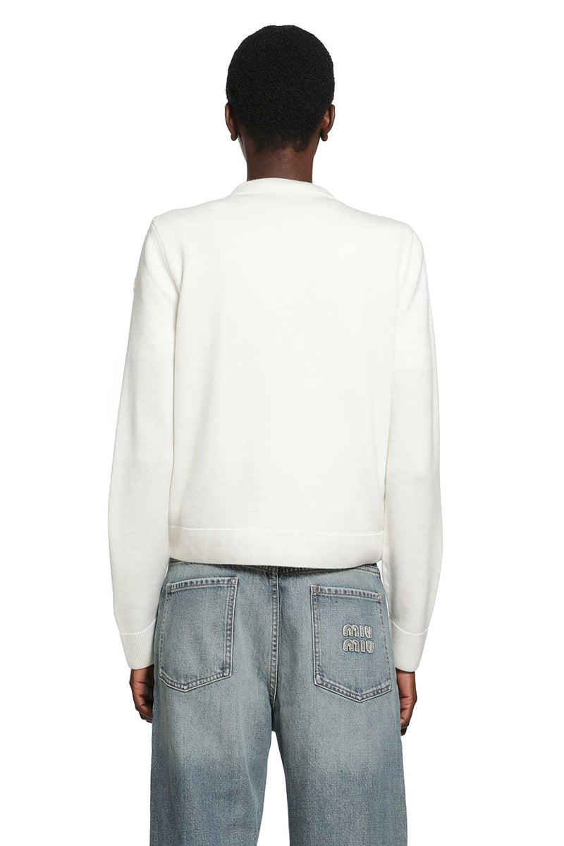 MONCLER Wool Padded Zip-Up Cardigan woman