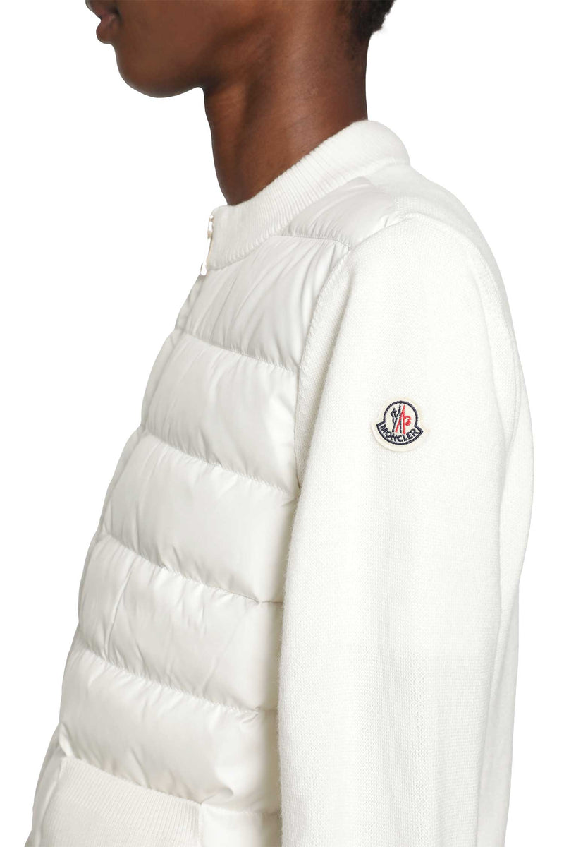 MONCLER Wool Padded Zip-Up Cardigan woman