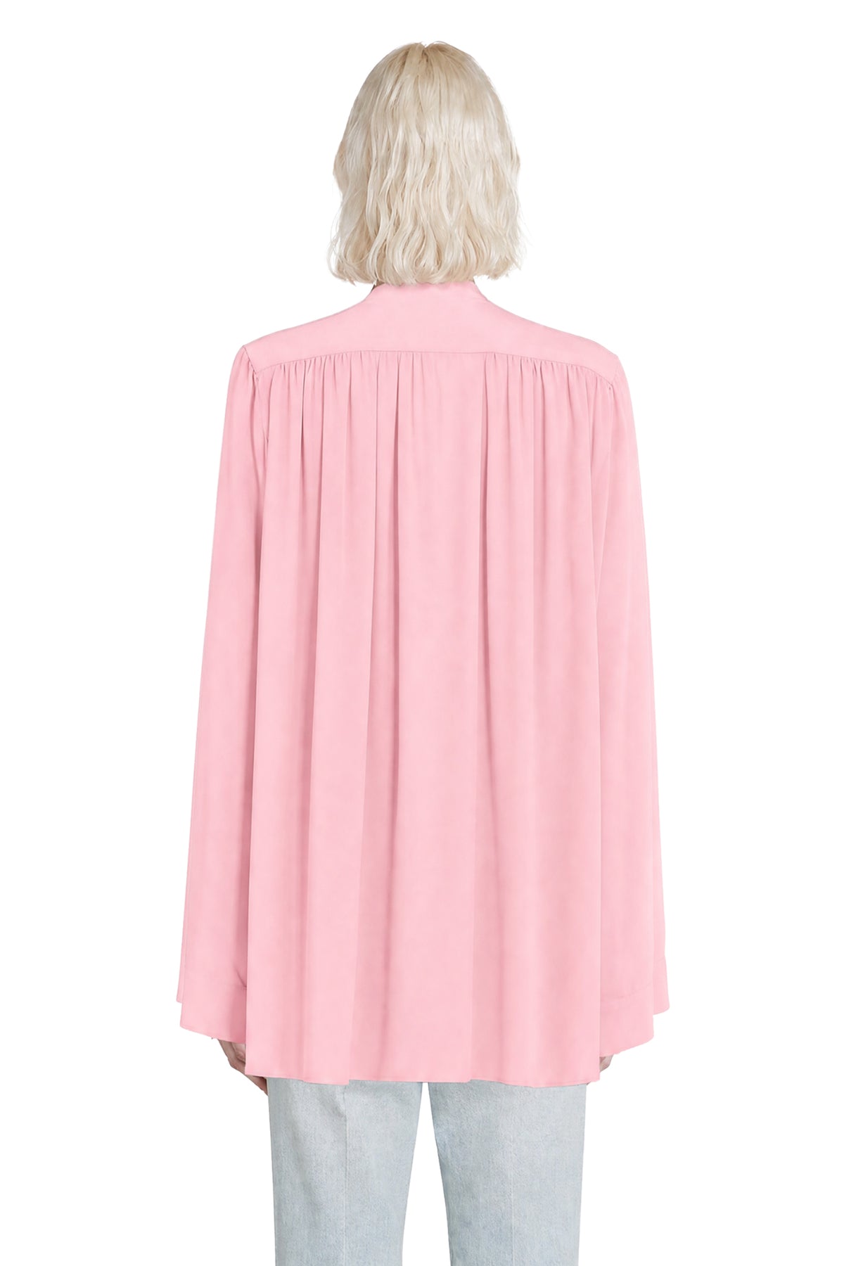 VALENTINO Cady Couture Pleated Top woman
