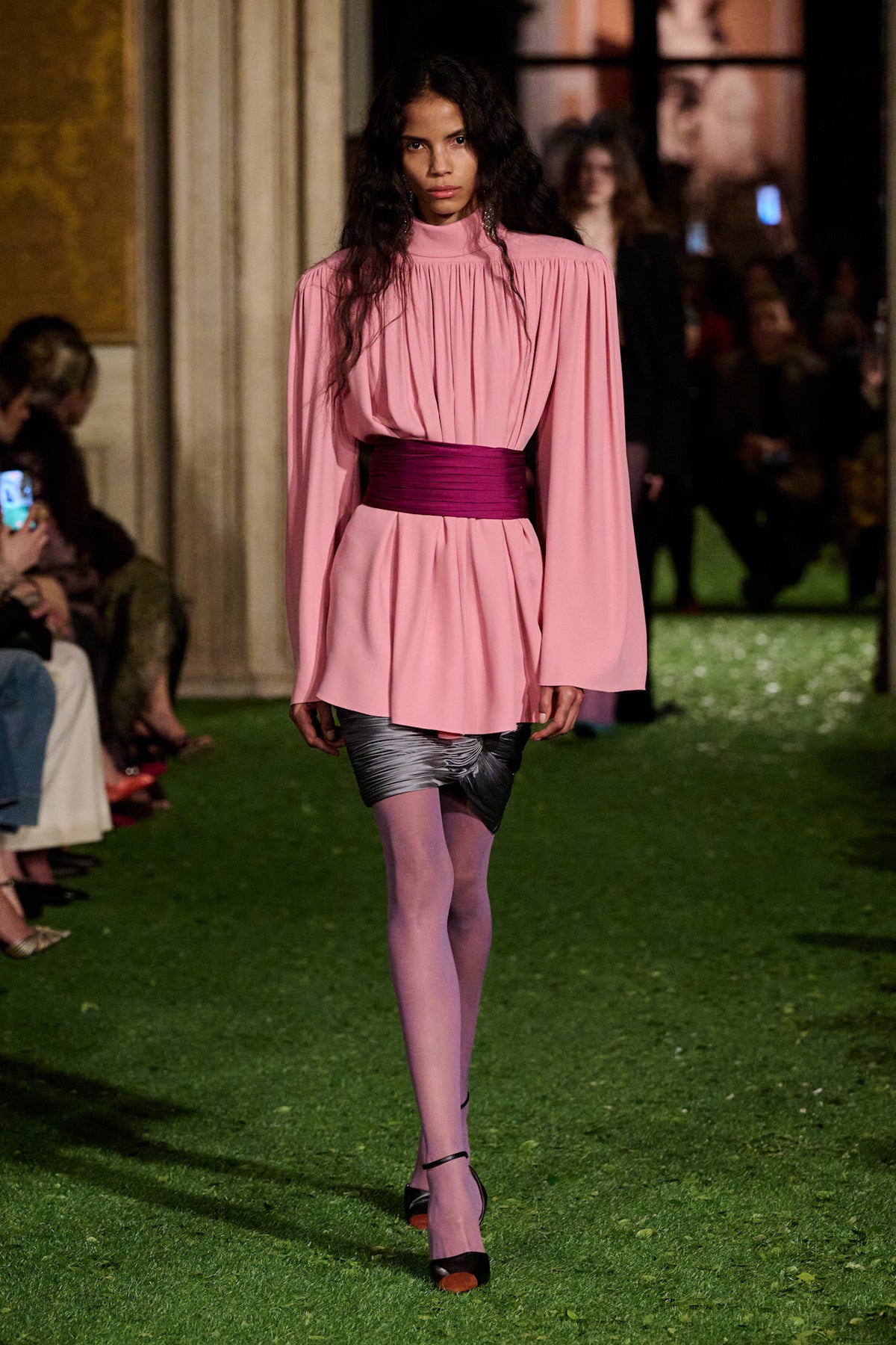 VALENTINO Cady Couture Pleated Top woman