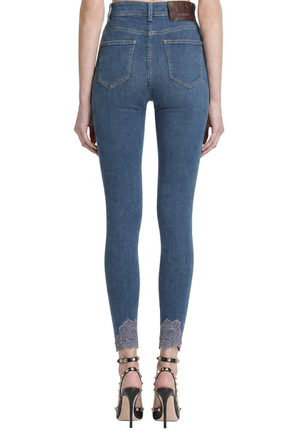 Denim and Lace Trousers