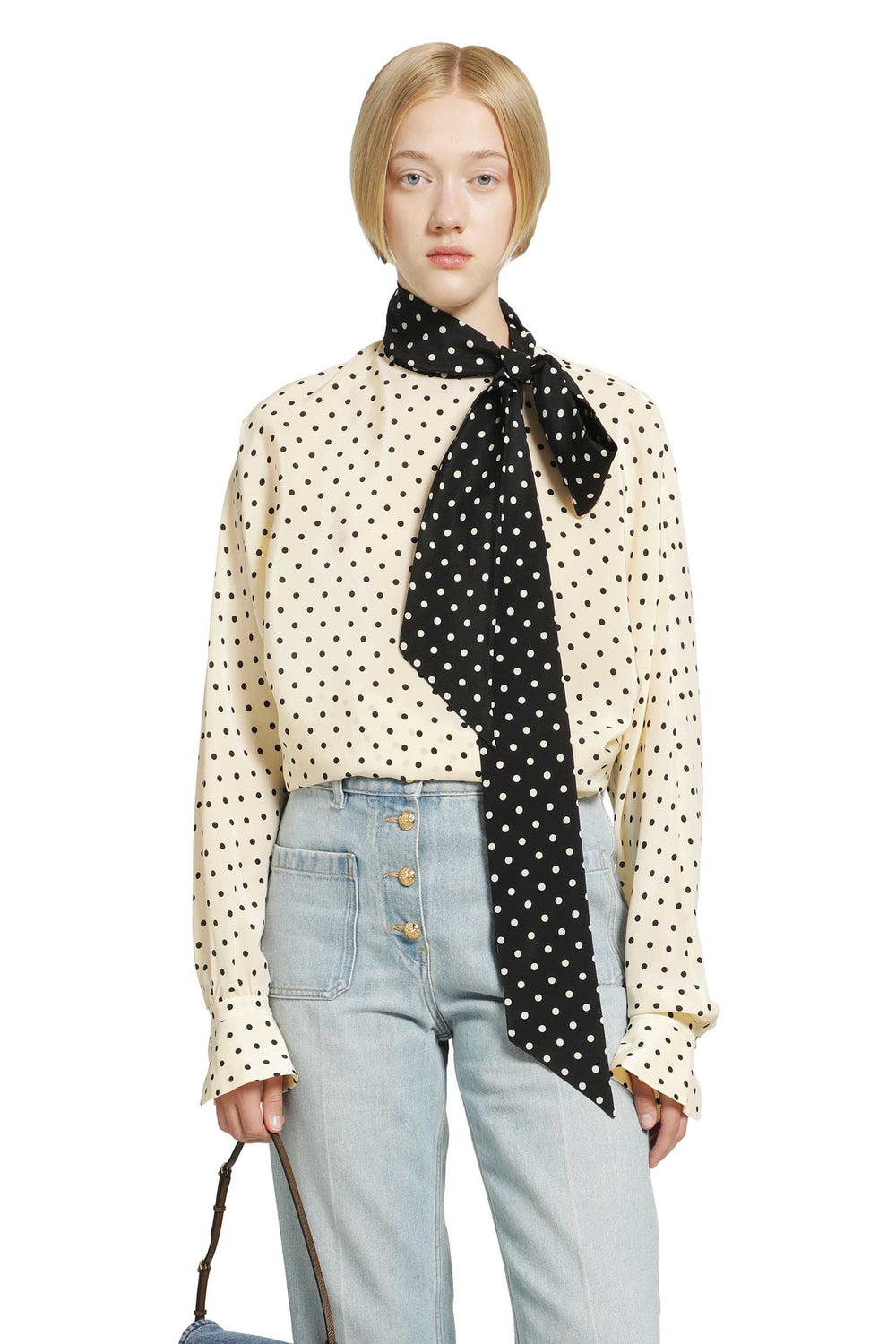 VALENTINO Polka dot blouse woman