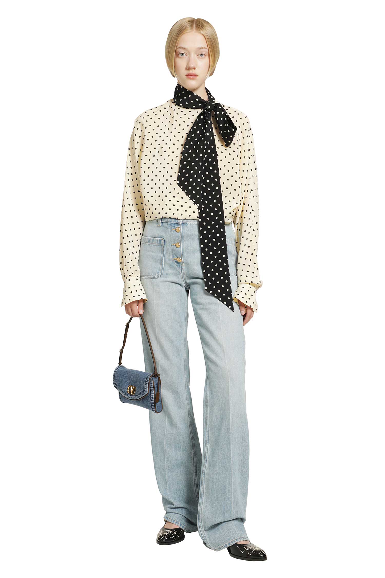 VALENTINO Polka dot blouse woman