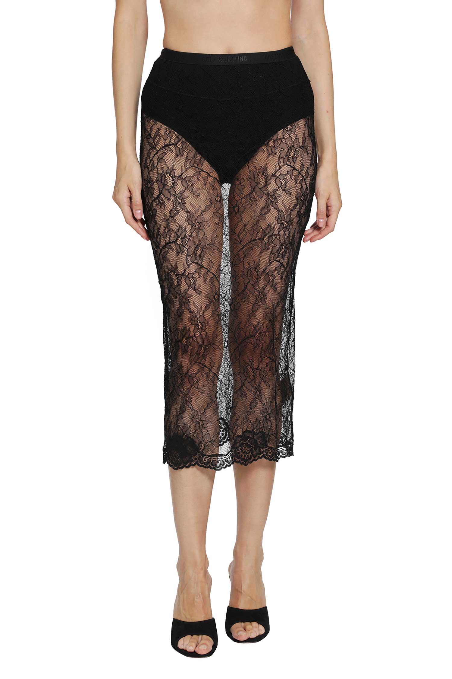 VALENTINO Lace Midi Skirt woman