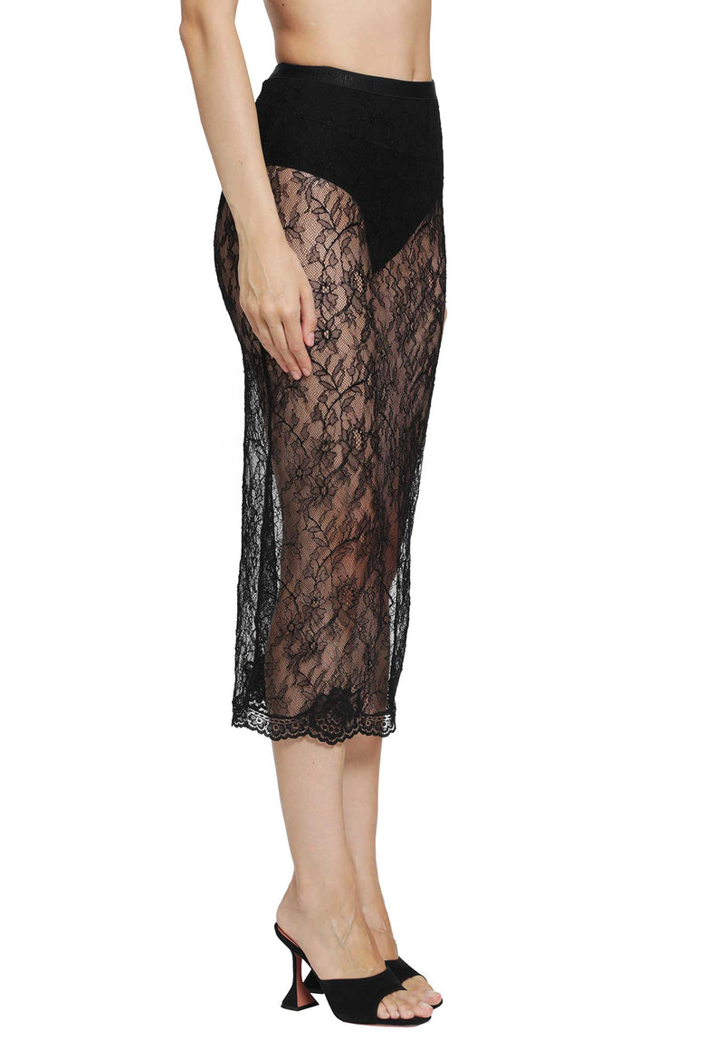 VALENTINO Lace Midi Skirt woman