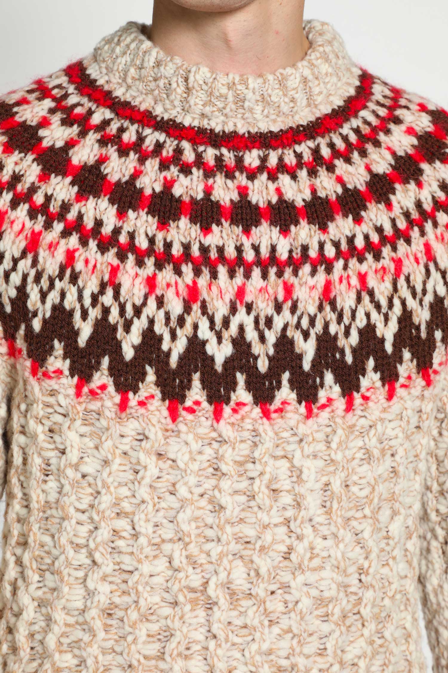 Geometric Jacquard Wool Sweater
