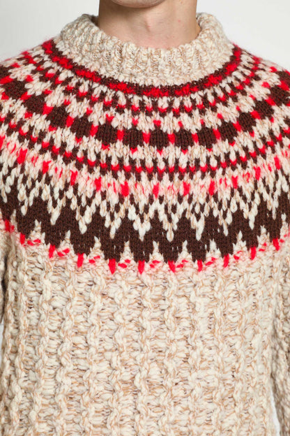 Geometric Jacquard Wool Sweater