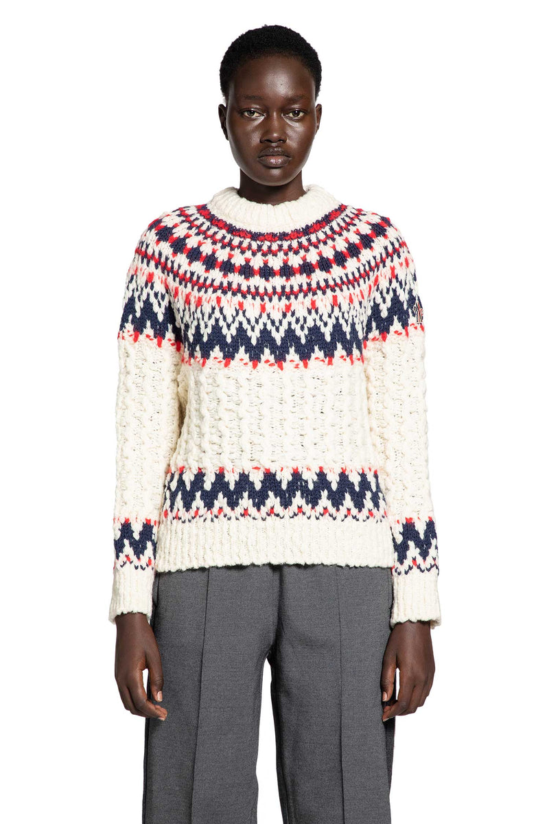 Geometric Jacquard Wool Blend Sweater