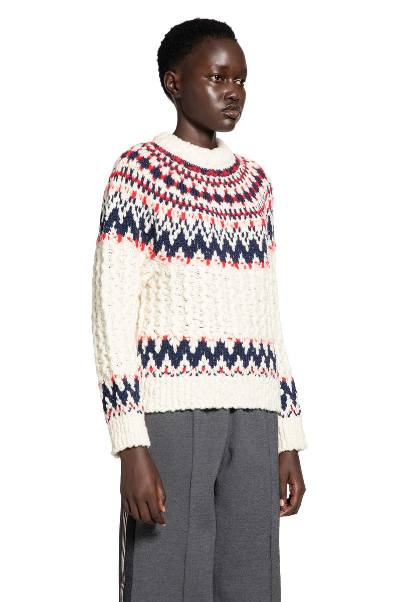Geometric Jacquard Wool Blend Sweater