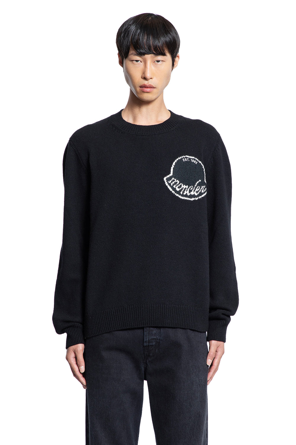 Logo Jacquard Wool Sweater