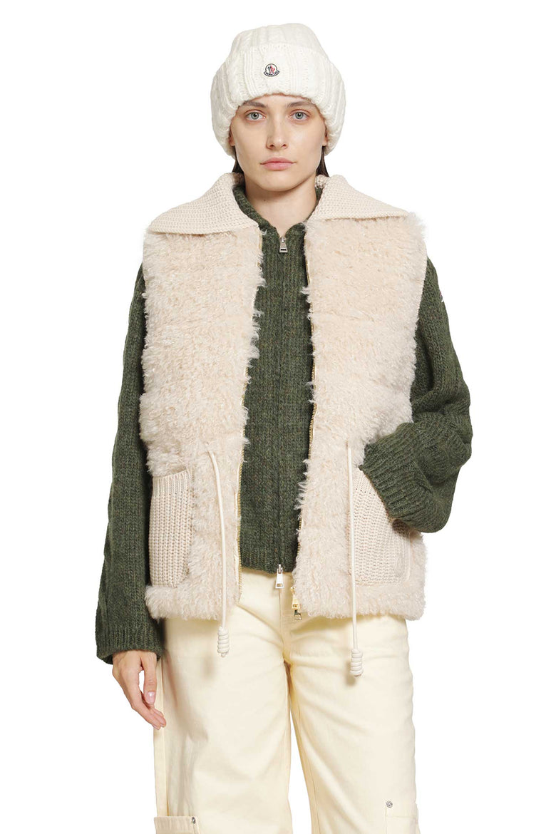 MONCLER Wool & Cashmere Blend Down Vest woman
