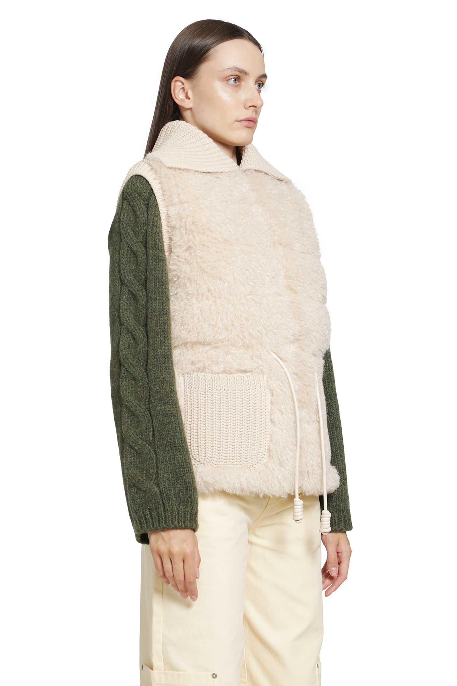 MONCLER Wool & Cashmere Blend Down Vest woman