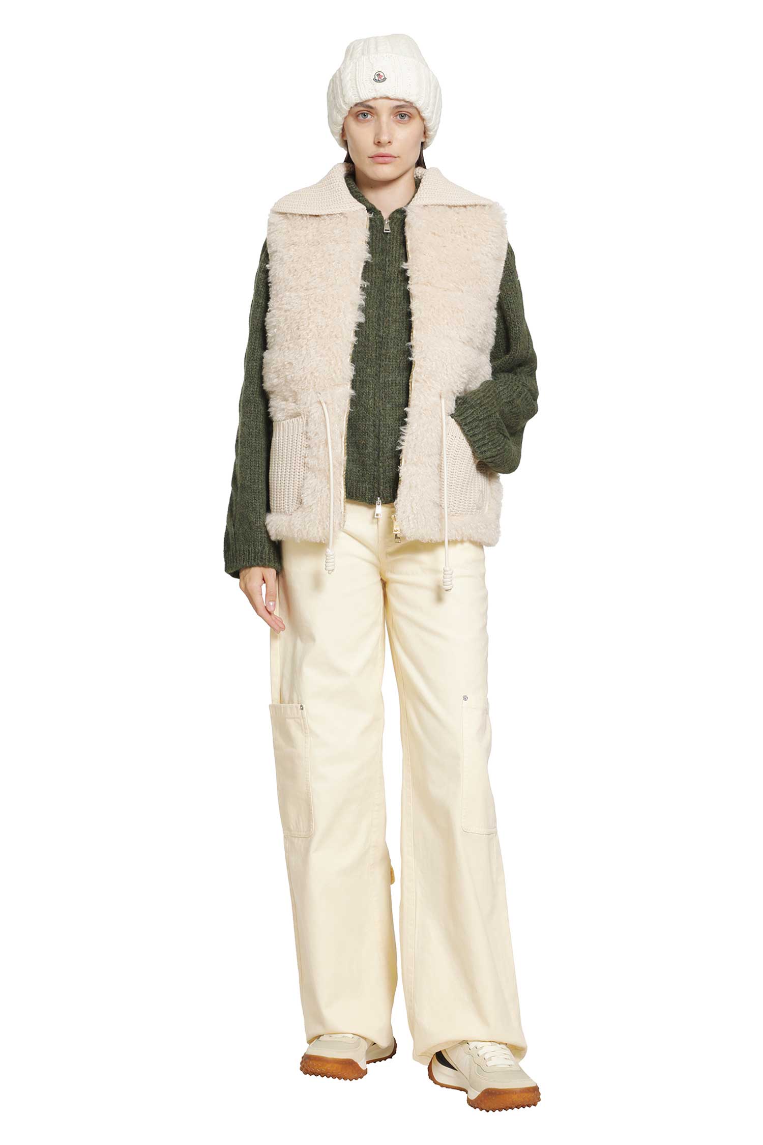 MONCLER Wool & Cashmere Blend Down Vest woman