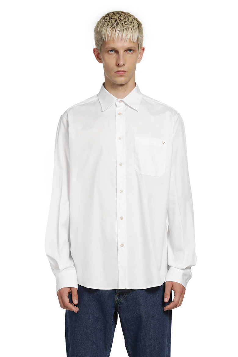 VALENTINO VGold Oxford Cotton Pocket Shirt man