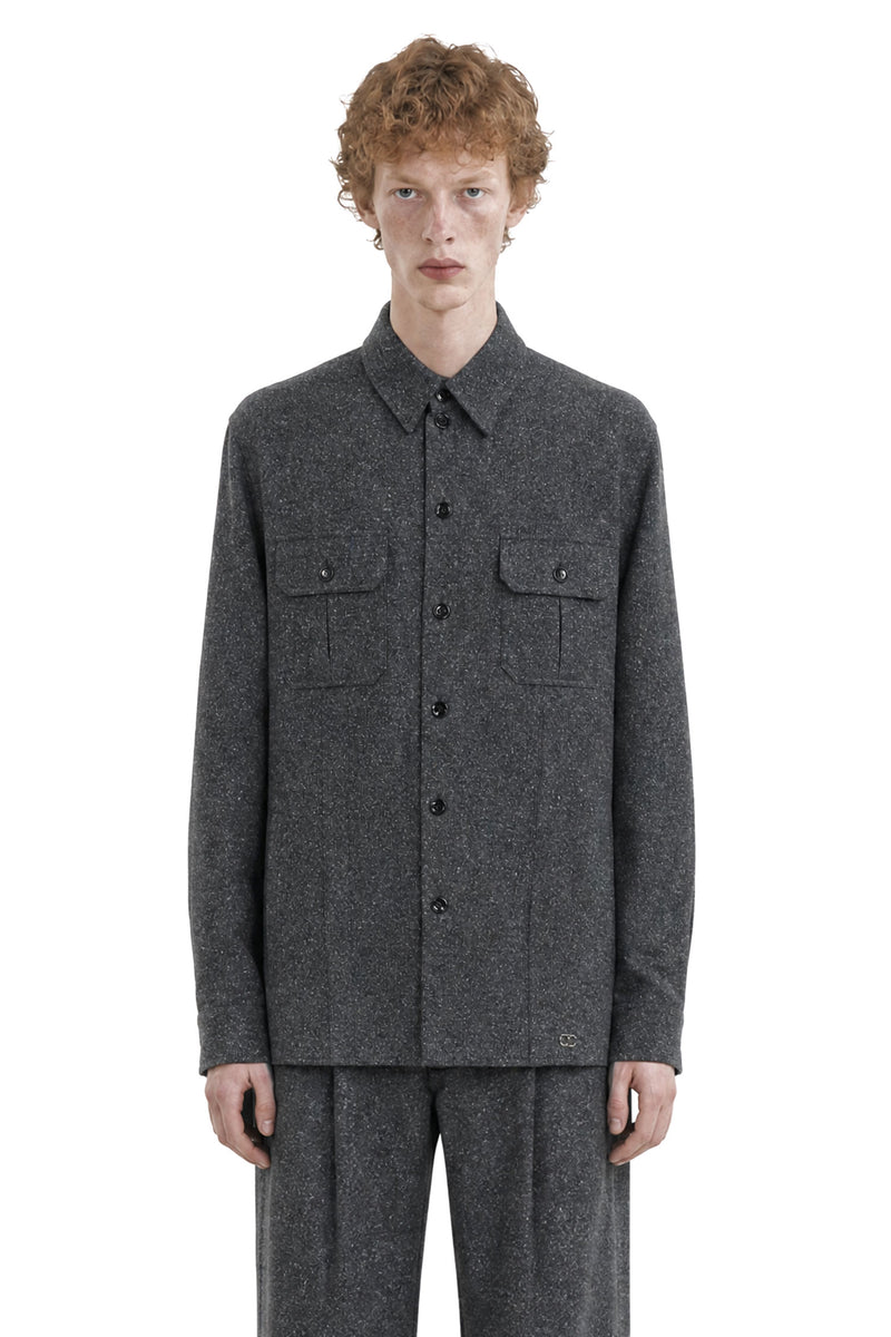 VALENTINO Boutonné Wool Overshirt man