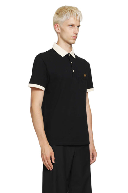 Polo Shirt With Vgold Logo