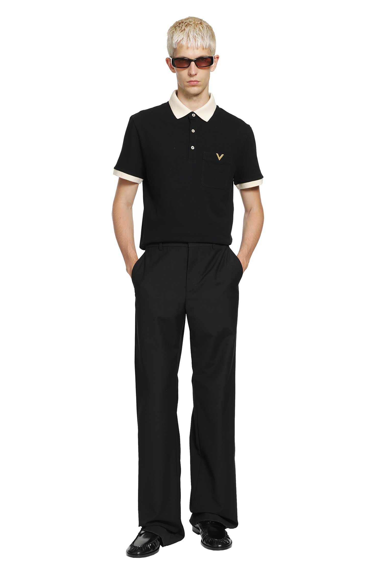 Polo Shirt With Vgold Logo
