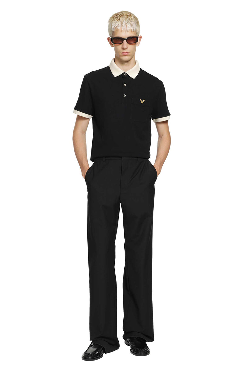 VALENTINO Polo Shirt With Vgold Logo man
