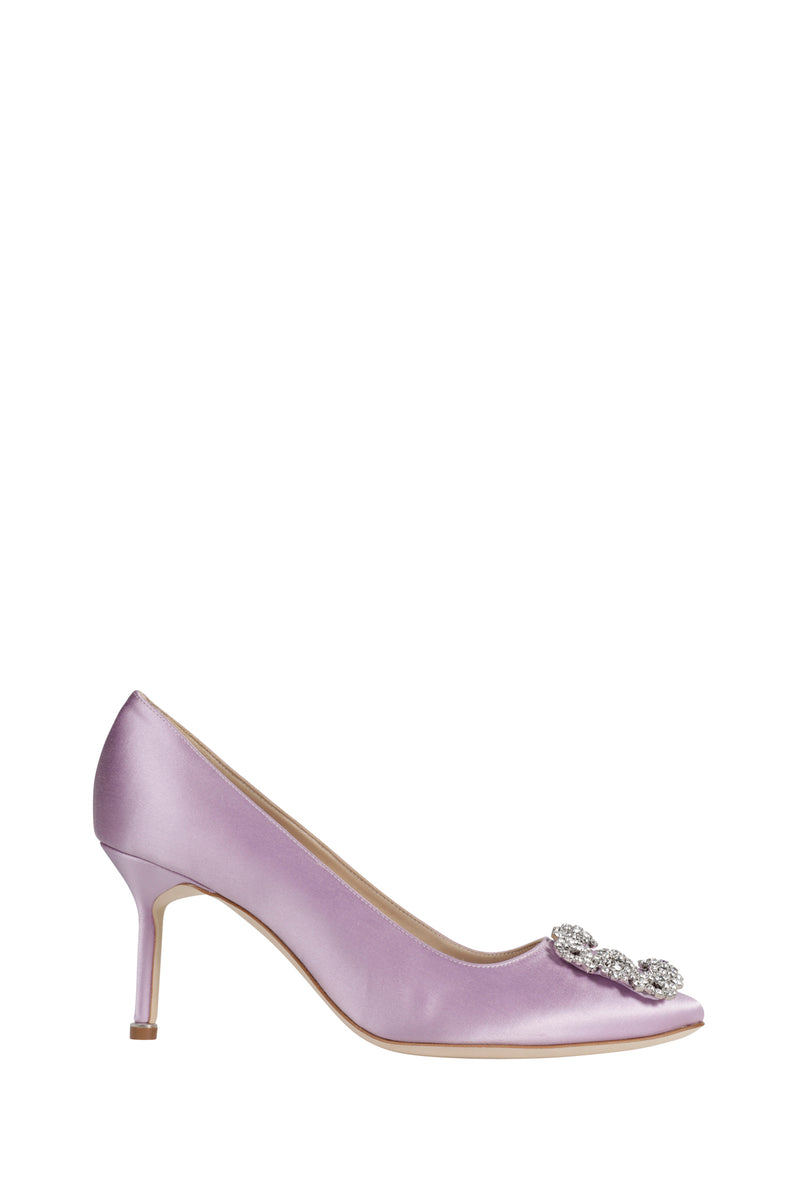Hangisi 70 Satin Jewel Buckle Pumps