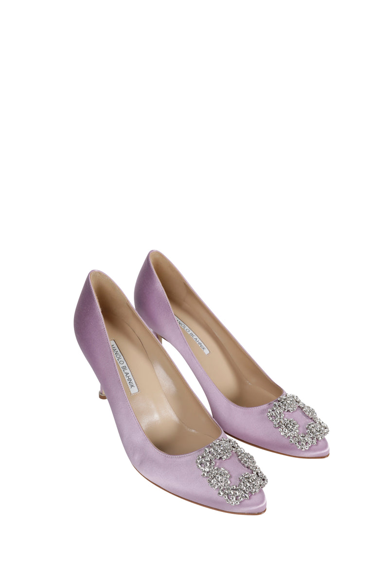 Hangisi 70 Satin Jewel Buckle Pumps