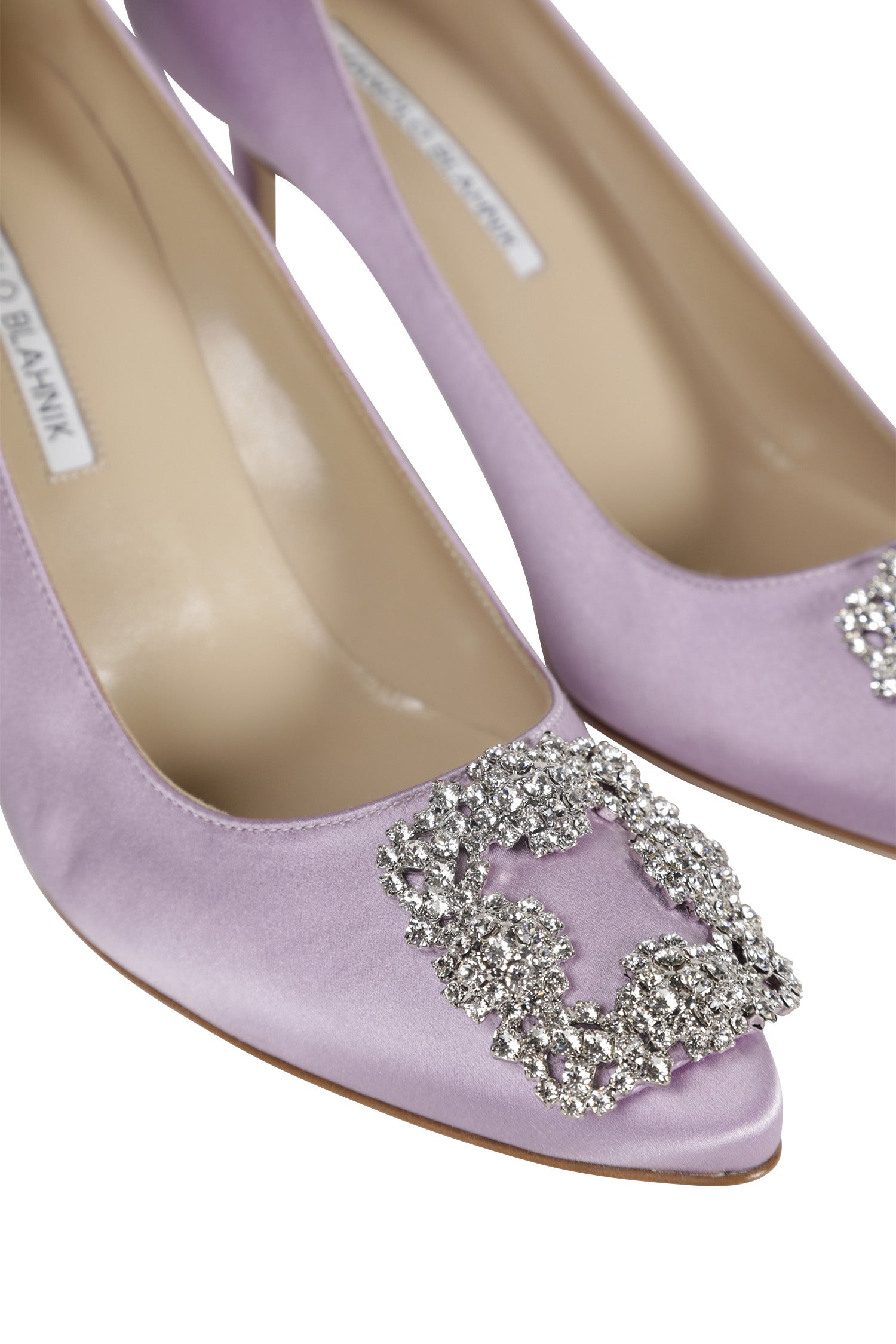 Hangisi 70 Satin Jewel Buckle Pumps