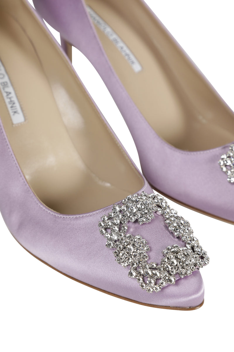 Hangisi 70 Satin Jewel Buckle Pumps