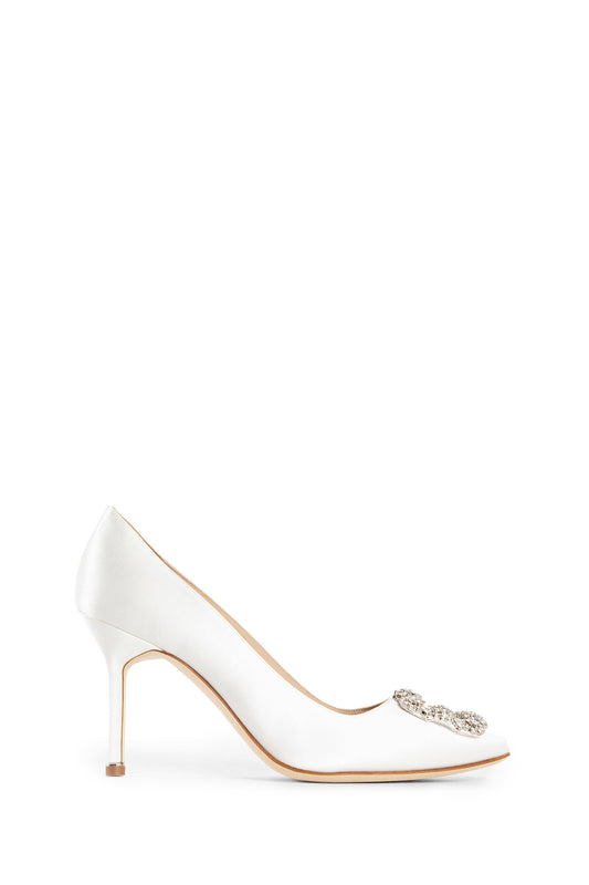 MANOLO BLAHNIK WOMAN WHITE PUMPS