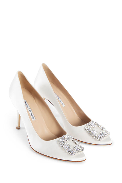 MANOLO BLAHNIK WOMAN WHITE PUMPS