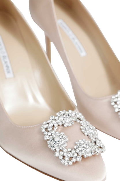 Hangisi 90 Satin Jewel Buckle Pumps