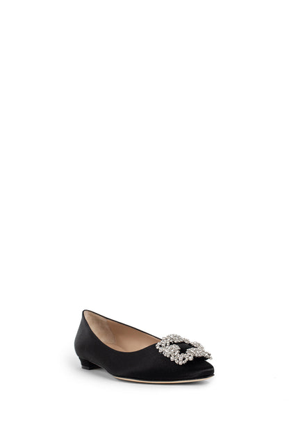 MANOLO BLAHNIK WOMAN BLACK FLATS